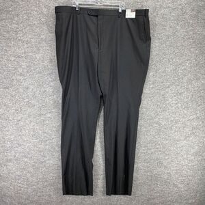 NWT Caravelli Dress Pants Men 56x52 Black Classic High Rise Pleated Straight